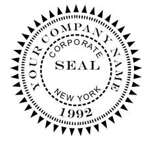 Custom Designer Corporate Seal Shiny Ez Seal Embosser Corporate Seal