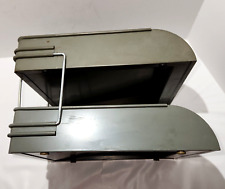 Vintage Mid Century Modern Globe Wernicke 2-tier Metal File Tray Desk Organizer