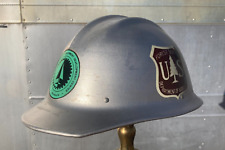 Vintage Ed Bullard Hard Boiled Aluminum Hard Hat W Liner Missoula Forest Service