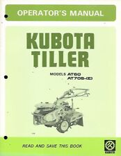 Kubota Tiller Operators Manual For Models At60 And At70s-e