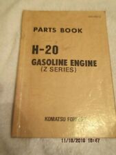 Oem Komatsu Forklift H-20 Gasoline Enine Z Parts And Drawings Book Manual 1989