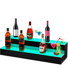 Vevor Led Lighted Liquor Bottle Display Shelf Led Bar Bottle Display 30 2-step