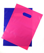 200 Small Shopping Merchandise Bags Pink Purple Teal Plastic Merchandise Cut