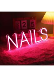 Nails Neon Light Sign For Nail Salon Beauty Room Decor Shop Indoor Outdoor 15.75