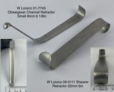 W Lorenz 09-0111 Shearer Retractor W 01-7745 Obwegeser Channel Retractor Lot 2