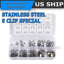 120pcs E Clips C Circlip Stainless Steel Kit Retaining Ring Assorted 1.5 To 10mm