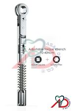 Universal Dental Implant Torque Wrench Ratchet 10-40 Ncm 6.35mm Hex 4.0mm Square