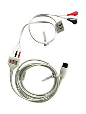 3 Lead Ekg Trunk Cable 6 Pin With Disposable Ecg Din Leadwires Aha Warranty 12ft