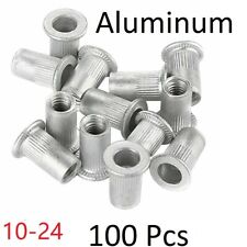 100 Pcs 10-24 Aluminum Flange Nutserts Rivet Nut Rivnut Nutsert