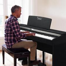 New Glarry 88 Key Digital Piano Full Standard Weighted Keyboard 128 Rhythm Black