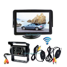 4.3 Tft Lcd Monitor Car Rear View Kit Wireless 18 Ir Reversing Backup Camera