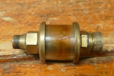 Vintage Antique Victor Lubricator Co Hit N Miss Brass Glass Oiler Steampunk