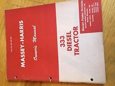 Massey Harris 333 Diesel Tractor Operator Operators Manual
