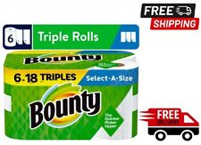 Bounty Select-a-size Paper Towels White 6 Triple Rolls Free Shipping