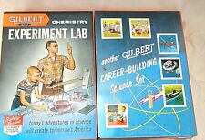 1958 Gilbert Professional Chemistry Experiment Lab Kit 12045 Metal Double Wide