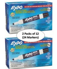 Expo Low Odor Chisel Tip Dry Erase Marker Black 80001 24 Each