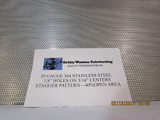 18 Holes-20 Gauge- 304 Stainless Steel Perforated Sheet --4-34 X 12