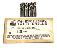 764 Spotting Centering Drills High Speed Steel Drill Bits Usa Made 12 Pack