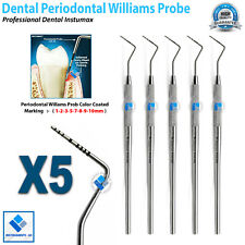 5 Pieces Perio Probe William Probes Color Coded Dental Periodontal Instruments