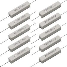 20 Pcs 10w 500 Ohm 5 Axial Lead Wire White Wound Fixed Ceramic Cement Resistors