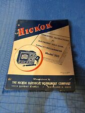 Original Hickok Model 203 Vom Volt Ohm Meter Manual
