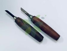 2 Dental Lab Plaster Compound Knife 7 1.5 Blade Spatula Wax Carver Instrument
