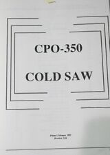 Scotchman Cpo350 Coldsaw Instructions Operations And Parts Manual 1992
