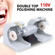Dental Polishing Lathe Dental Lab Polisher Burnishing Bench Buffing Machine 110v