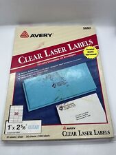 Partial Box Of Avery 5660 Clear Address Labels For Use With Laser Printers