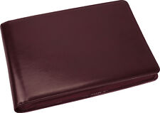 7 Ring Business Check Book Binder 3-on-a-page Zipper Leather Look Vinyl Burgundy
