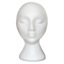 White Female Foam Head Mannequin Head Model Wig Glasses Hat Display Stand Holder