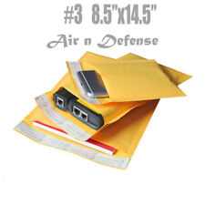3 8.5x14.5 Kraft Bubble Padded Envelopes Mailer Yellow Shipping Bag Airndefense