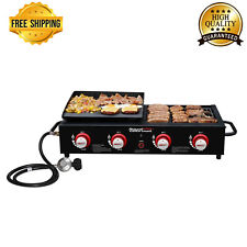 Royal Gourmet 4-burner Grill Griddle Combo Propane Gas Portable Tabletop Outdoor