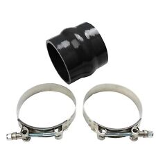 102mm 4 Inch Hump Straight Silicone Hose Intake Coupler Tube Pipe Blackt Clamp