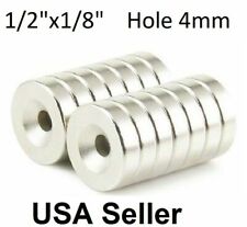 25 50 100 Strong Countersunk Ring Magnets 12x18 Rare Earth Neodymium 4mm Hole