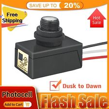 Photoelectric Switch Sensor 120v Photocell Dusk To Dawn Button Photo Control