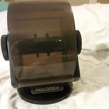 Vintage Rolodex Model No. Sw-24c Covered Rotary Swivel File Grain Wood Usa