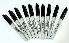 Lot Of 10 Sharpie 30001 Fine Point Permanent Markers Black No Box. New Fresh