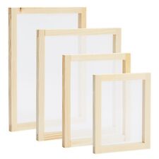 4 Pack Wood Frame Silk Screen Printing Starter Kit 110 Mesh For Beginners 4 Size