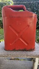 Vintage 5 Gallon Blitz Metal Gas Can Usmc Nos 20-5-80 Red Jerry Can Screw On Cap