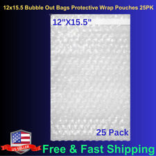 25 Pack 12 X 15.5 Bubble Out Bags Protective Wrap Pouches