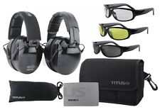 Titus B4 32 Nrr Noise Reduction Hearing Protection Ear Muffs With Safety Glasses