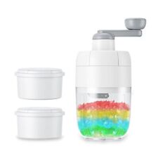 Yanpoake Manual Ice Shaver Snow Cone Machine Portable Shaved Crushed Ice Maker C