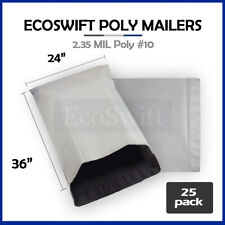 25 24x36 Large Ecoswift White Poly Mailers Shipping Envelopes Self Sealing Bags