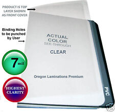 7 Mil Clear Report Covers 8-12 X 11 25pack Plastic Binding Sheets Unpunched