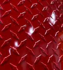 4 X 8 Red Aluminum Diamond Plate Sheet .025 140th Thick Embossed