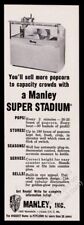 1964 Manley Super Stadium Commercial Popcorn Popper Photo Vintage Trade Print Ad