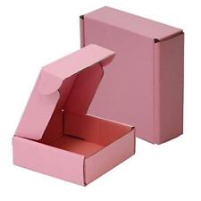Pink Shipping Boxes For Small Business 6x6x2 Inches Pack Of 12 Corrugated