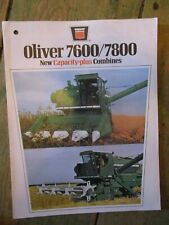 Original Oliver 7600 7800 Combine Dealer Sales Brochures 1973 Nice