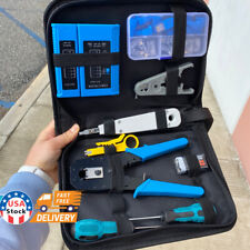 Rj45 Crimping Tool Kit Set For Cat5cat6 Lan Cable Tester Network Repair Tool Us